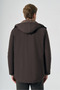 Brown Stand Collar Comfort Fit Coat 1008265154 - 6