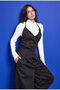 Women's 1W6-1 Halter Neck 100% Cotton Denim Jumpsuit - 5