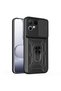 Case Compatible with Tecno Pova Curve 2 5g Sliding Camera Protected Ring Magnet Tank Cover Black