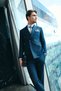 Navy Blue Mono Collar 4 Drop Comfort Fit Flexible Classic Jacket 1002265155
