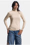 Women's W6-210 High-Neck Knitwear Sweater with Accessory Detail - 5