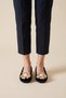 Women's Black Plush Floral Detailed Home Ballet Flats and Casual Shoes - 2