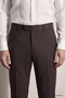 Brown Straight Fabric Trousers - 3