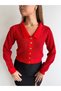 Polo Collar Buttoned Square Patterned Knitwear Cardigan Aw26Hi0059 - 2