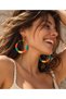 Handmade Colorful Beaded Gold Hoop Earrings – Limited Edition Special Design - 4