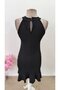 Women's Off-The-Shoulder Open Ring Collar Ruffle Janjan Short Dress - 7