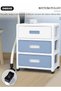 DUNISO 3 Layer Drawer Storage Cabinet with Wheels, Toys Storage Box, Office Desk Storage Box, Drawer - 3