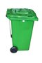 MARCOLO 240L Wheelie Dustbin with Side Pedal, Green, UV Resistant HDPE Outdoor Waste Bin with Wheels - 5