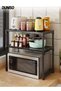 DUNISO 2-Tier Kitchen Storage Rack, Multifunctional Microwave rack,Countertop Rack Organizer with No