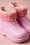 Children's Waterproof Rain Boots with Plush Detailing and Fur Inside - 5