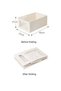 DUNISO 3 Pieces Foldable Closet Storage Organizer Washable Closet Storage Box with Carrying Handles - 4