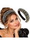 Luxurious Hologram Colorful Crystal Mirror Beaded Stone Embroidered Wide Sponge Women's Wishful Day Crown Sparkling Crown