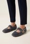 Women's Gray Plush Fur Rubber Buckle Flat Sole Daily Home Slippers and Slippers - 2