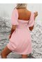 Rochie mini, roz - 2