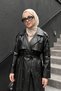 Nero Leather Trench Coat with Windbreakers on the Front and Back and Palaska Buckle 857 Black - 2