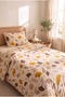 Ginkgo Patterned Single Duvet Cover Set |   Cotton |   160X220 cm Duvet Cover, 1 Piece 50X70 cm Pillowcase and Fitted Sheet |   Stylish and Elegant - 2
