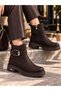 Women's Zippered Buckle Thick Sole Casual Boots - 8