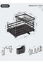 DUNISO 2-Tier Dish Drying Rack, Space Saving Dish Drying Stand for Kitchen Counter, Stainless Steel - 4
