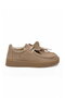 Stylish Comfortable Lightweight Accessory Lace-Up Genuine Leather Sand Suede Women's Casual Shoes Auren - 2