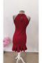 Women's Off-The-Shoulder Open Ring Collar Ruffle Janjan Short Dress - 8