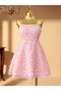 Rochie mini, roz - 3