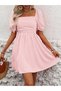 Rochie mini, roz - 7
