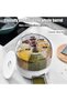 6-Grid 360° Rotating Cereal & Grain Dispenser, Airtight Storage with One-Click Output - 5