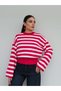 Spanish sleeve striped wool sweater