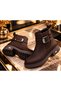 Women's Zippered Buckle Thick Sole Casual Boots - 5