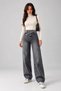 Belted Stone-Detail Embroidered Straight Jeans - 3