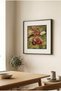 1 Piece Black Wooden Framed Red Poppy Flower Square Wooden Painting - Home, Business and Office Decoration Painting - 4