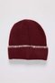 Women's Knitted Beanie with Sewing Detail - 2