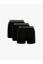Men Black Plain Boxer Briefs (Pack of 3) - 2