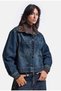 Women's T-2W6-8 Belt Length Accessory Detailed Design Denim Jacket - 4