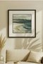 1 Piece Black Wooden Framed Square Wooden Painting with Sea and Coastline View - Home, Business and Office Decoration Painting - 2