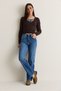Women's Blue High-Waisted Straight-Leg Jeans 60286779 - 3