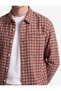 Men Red Checked Collared Long Sleeves Shirt - 4