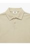 Boys Beige Plain Collared Short Sleeves Polo T-Shirt - 5