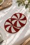Beaded Coasters Set of 2 12X12 cm Burgundy/White - 3