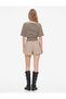 Women Beige Striped Round Neck Short Sleeves Top - 3