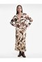 Women Multi Abstract Print Collared Long Sleeves Shirt