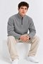 Men's Half-Zip Loose 3-Piece Sweatshirt - 3