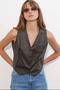 Leather Vest-Brown Brown - 2
