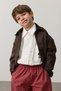 Brown Velvet-Collar Trench Coat - 5