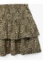 Girls Beige Animal Print Skirt - 5
