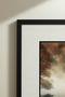 1 Piece Black Wooden Framed Modern Abstract Lake Scenery Themed Square Wooden Painting with Mat - Home, Business and Office Decoration Painting - 6