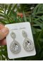 Drop Stone Silver Color Bridal Earrings Evening Dress Earrings - 3