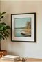 1 Piece Black Wooden Framed Square Wooden Painting with Lake and Sandal View - Home, Business and Office Decoration Painting - 3