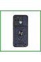 Realme C25Y Compatible Case with Lens Ring Silicone - Navy Blue Bezoss