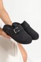 Women's Mother's Closed-Front Anatomical Soft Puff Sole Home and Outdoor Daily Slippers Suede Look